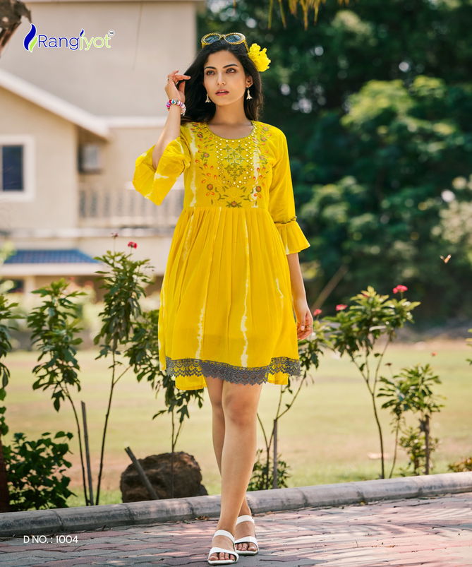 Rich Girl By Rangjyot Short Designer Kurtis Catalog
